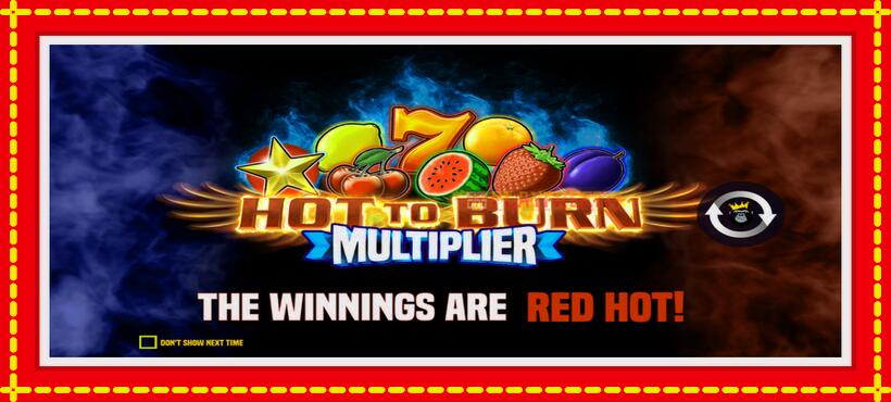 Slot machine Hot to Burn Multiplier with access to free game online, picture 1