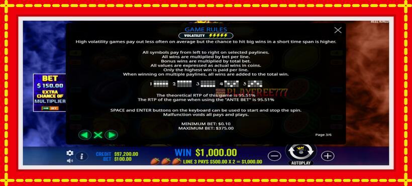 Slot machine Hot to Burn Multiplier with access to free game online, picture 7