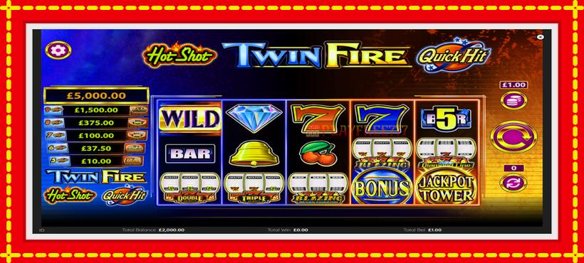 Slot machine HotShot TwinFire with access to free game online, picture 2