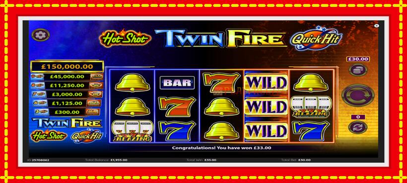 Slot machine HotShot TwinFire with access to free game online, picture 4