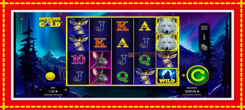 Slot machine Howling for Gold with access to free game online, picture 1