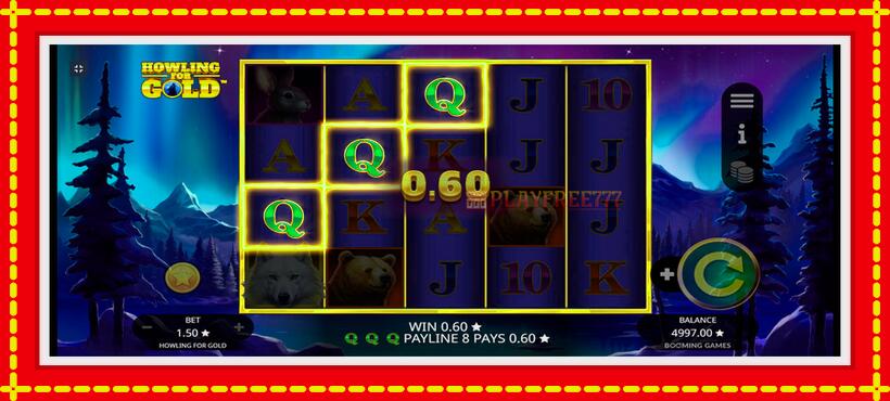 Slot machine Howling for Gold with access to free game online, picture 2