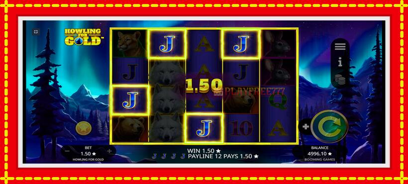 Slot machine Howling for Gold with access to free game online, picture 3