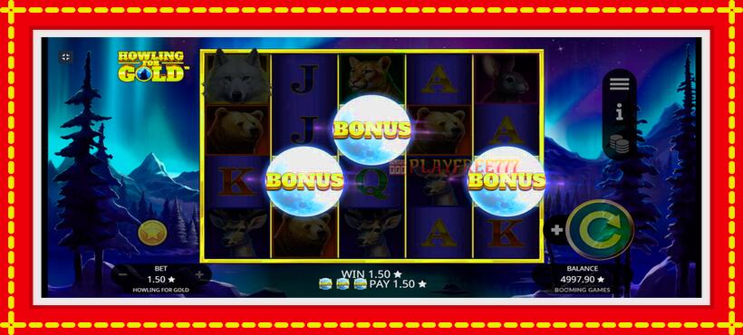 Slot machine Howling for Gold with access to free game online, picture 6