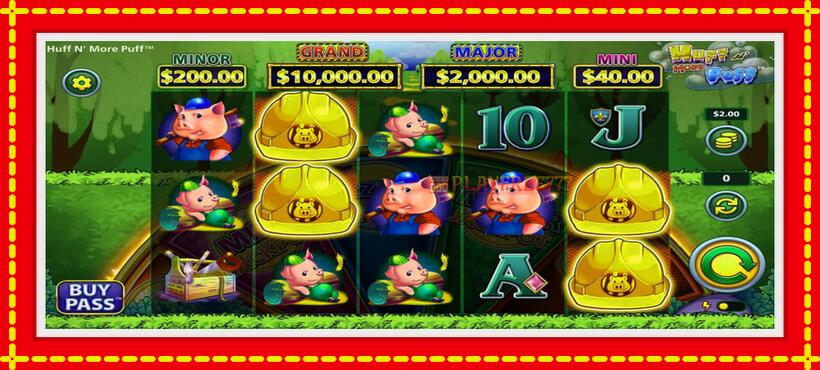 Slot machine Huff N More Puff with access to free game online, picture 2