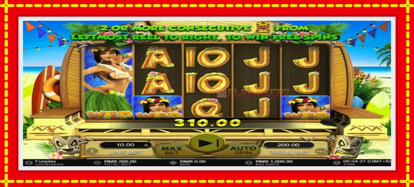 Slot machine Hula Girl with access to free game online, picture 3