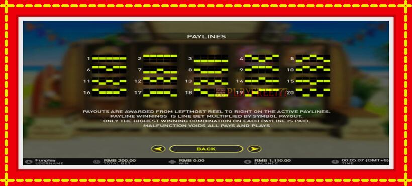 Slot machine Hula Girl with access to free game online, picture 6