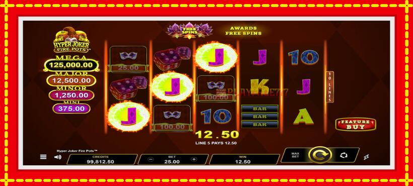 Slot machine Hyper Joker Fire Pots with access to free game online, picture 2