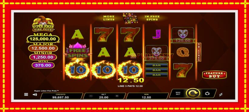 Slot machine Hyper Joker Fire Pots with access to free game online, picture 4