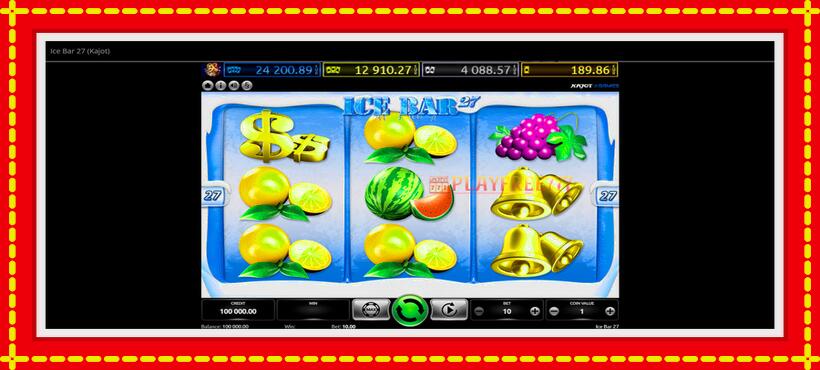 Slot machine Ice Bar 27 with access to free game online, picture 1