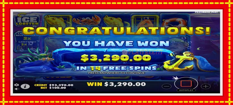 Slot machine Ice Lobster with access to free game online, picture 4