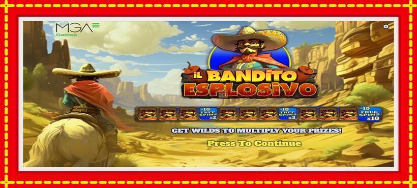 Slot machine Il Bandito Esplosivo with access to free game online, picture 1