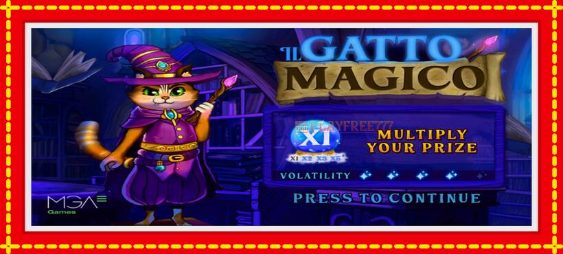 Slot machine Il Gatto Magico with access to free game online, picture 1