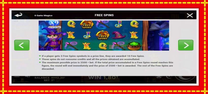 Slot machine Il Gatto Magico with access to free game online, picture 6