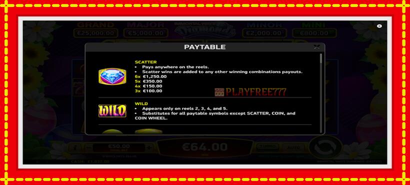 Slot machine Immortal Ways Diamonds Easter with access to free game online, picture 5