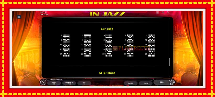 Slot machine In Jazz with access to free game online, picture 7