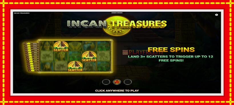 Slot machine Incan Treasures with access to free game online, picture 1