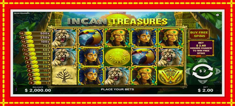 Slot machine Incan Treasures with access to free game online, picture 2