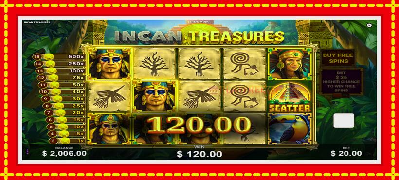 Slot machine Incan Treasures with access to free game online, picture 4