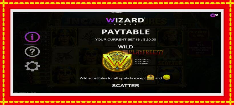 Slot machine Incan Treasures with access to free game online, picture 5