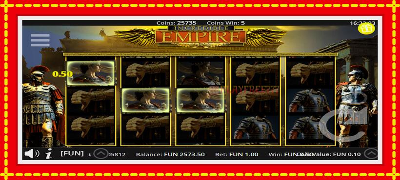 Slot machine Incredible Empire with access to free game online, picture 2