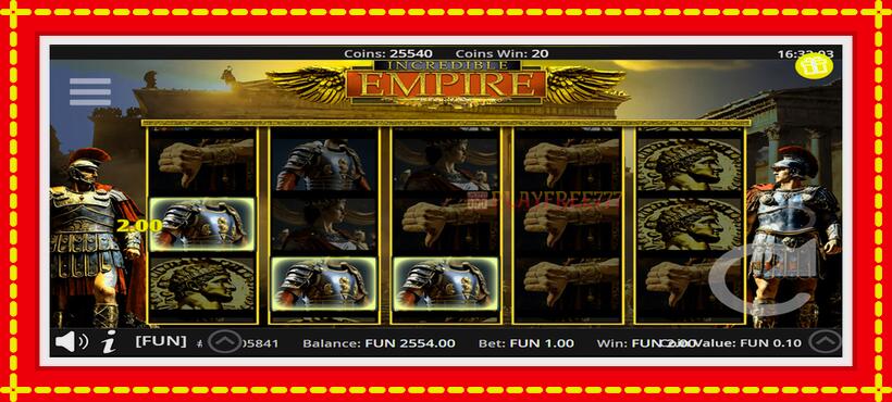 Slot machine Incredible Empire with access to free game online, picture 4