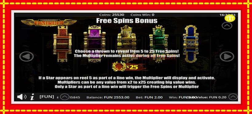 Slot machine Incredible Empire with access to free game online, picture 7