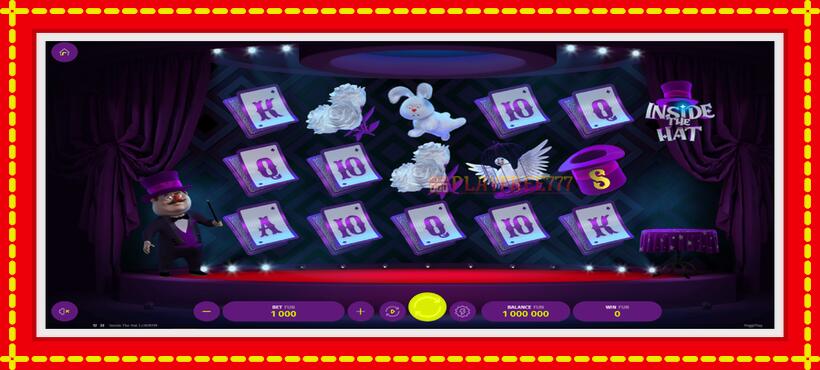 Slot machine Inside The Hat with access to free game online, picture 2