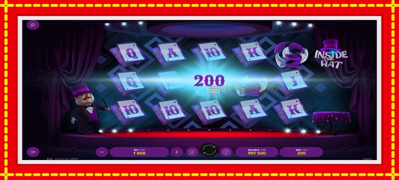 Slot machine Inside The Hat with access to free game online, picture 4