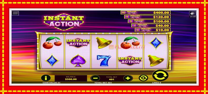 Slot machine Instant Action with access to free game online, picture 1