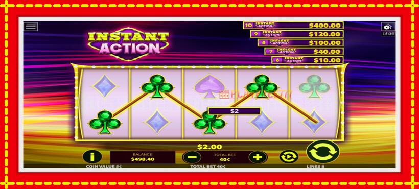 Slot machine Instant Action with access to free game online, picture 2