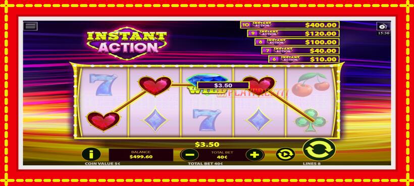 Slot machine Instant Action with access to free game online, picture 3