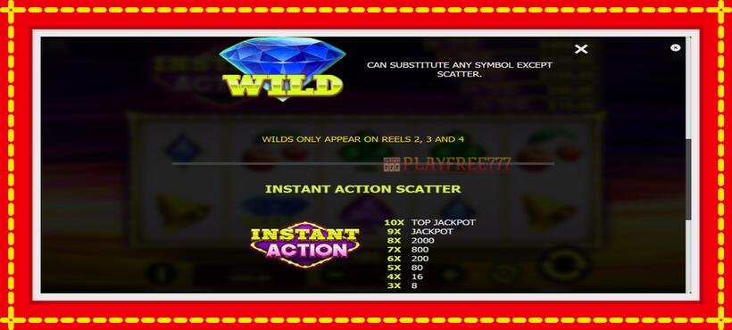 Slot machine Instant Action with access to free game online, picture 6