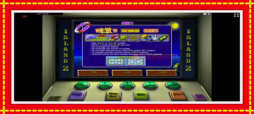 Slot machine Island with access to free game online, picture 4