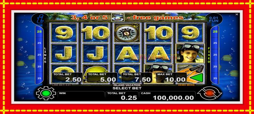 Slot machine Island Vacation with access to free game online, picture 1