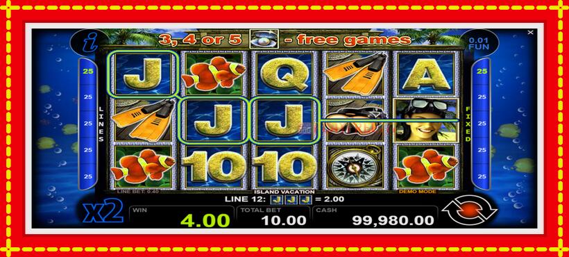 Slot machine Island Vacation with access to free game online, picture 2