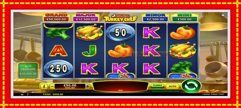 Slot machine J Mania Turkey Chef with access to free game online, picture 2