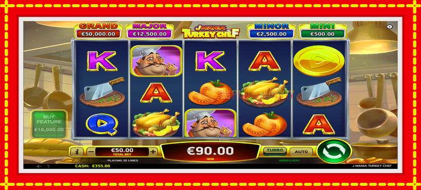 Slot machine J Mania Turkey Chef with access to free game online, picture 3