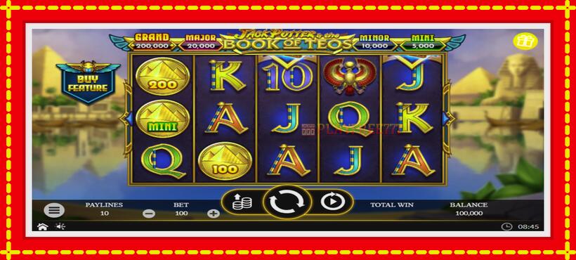 Slot machine Jack Potter & The Book of Teos with access to free game online, picture 2