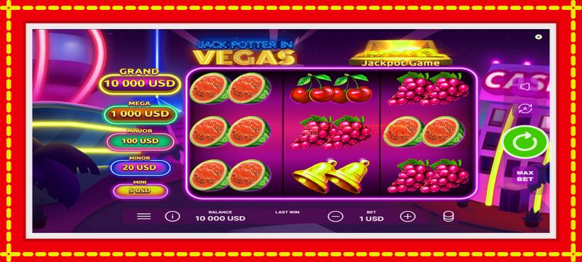 Slot machine Jack Potter in Vegas with access to free game online, picture 2