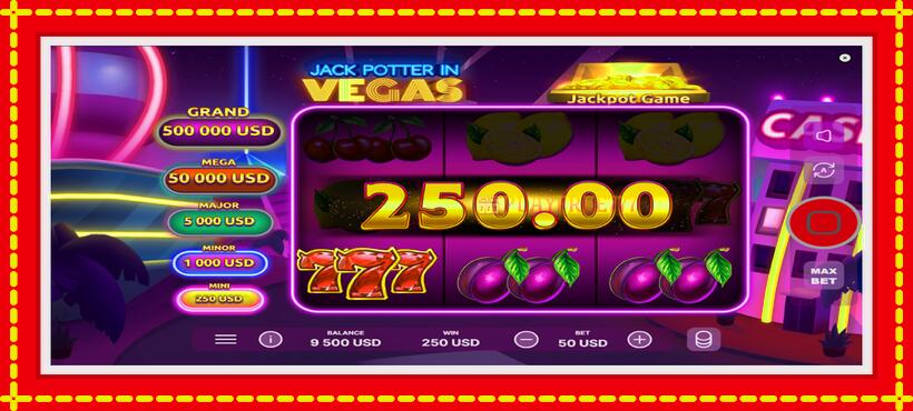 Slot machine Jack Potter in Vegas with access to free game online, picture 3