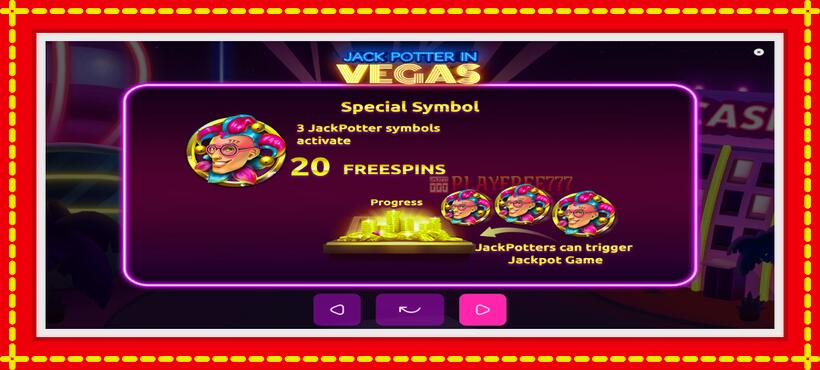 Slot machine Jack Potter in Vegas with access to free game online, picture 5