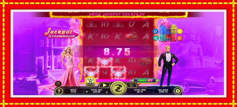 Slot machine Jackpot Dreamhouse with access to free game online, picture 4