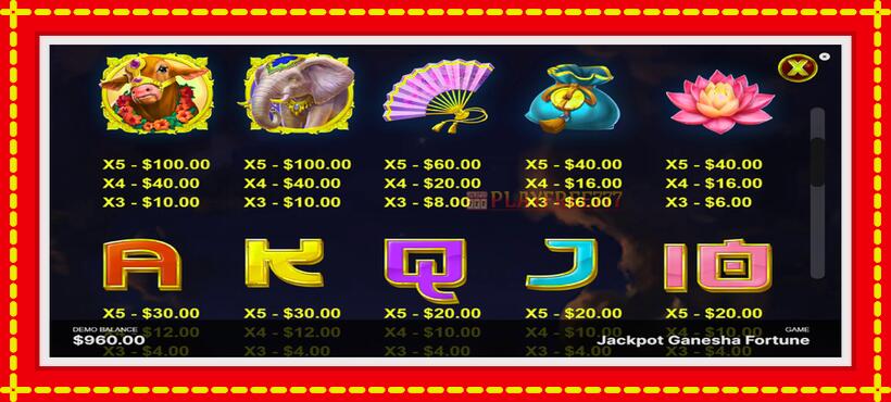 Slot machine Jackpot Ganesha Fortune with access to free game online, picture 6