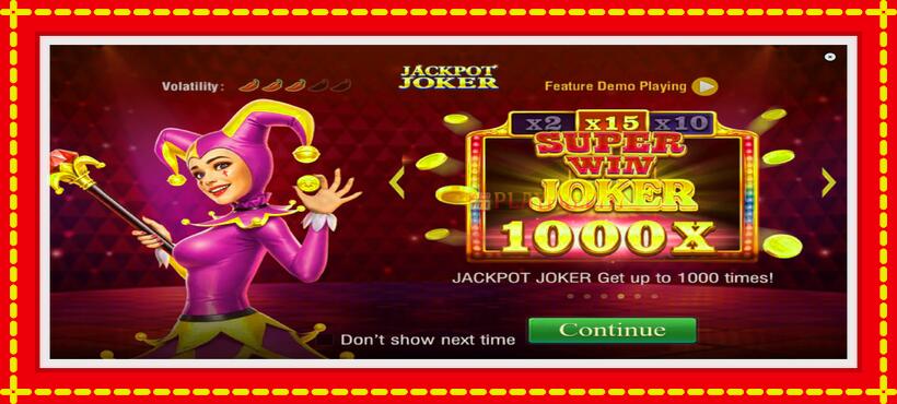 Slot machine Jackpot Joker with access to free game online, picture 1