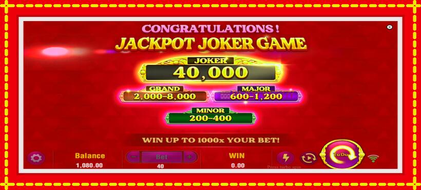 Slot machine Jackpot Joker with access to free game online, picture 4