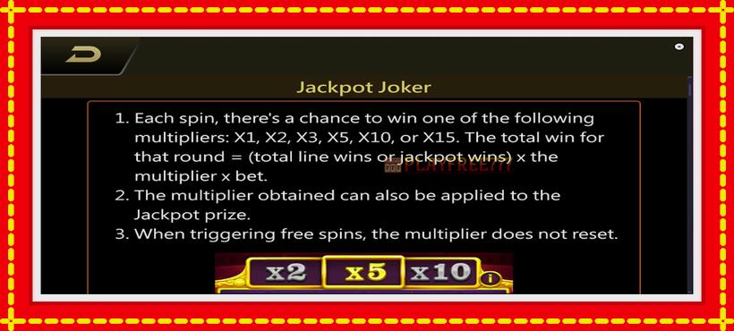 Slot machine Jackpot Joker with access to free game online, picture 6