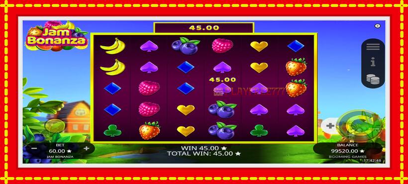 Slot machine Jam Bonanza with access to free game online, picture 3