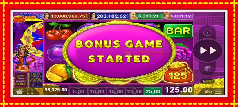 Slot machine Jester Bags 10 with access to free game online, picture 2