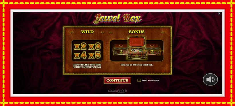 Slot machine Jewel Box with access to free game online, picture 1